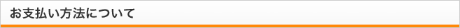 お支払い方法について