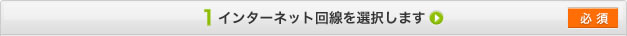 1 インターネット回線を選択します