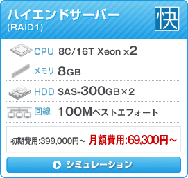 ハイエンドサーバー「快」シミュレーション