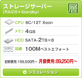 ストレージサーバー「層」シミュレーション